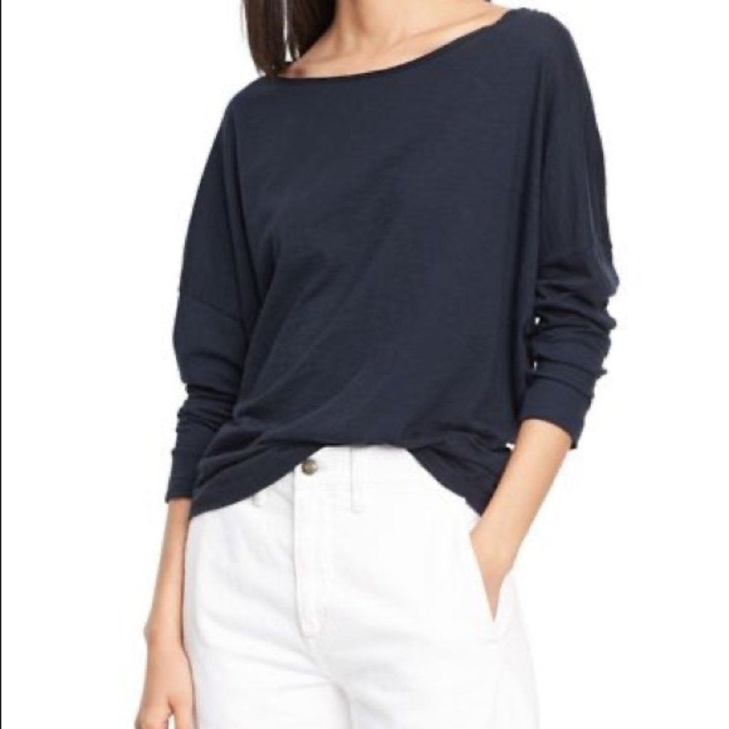 Vince Boatneck Drop Shoulder Top